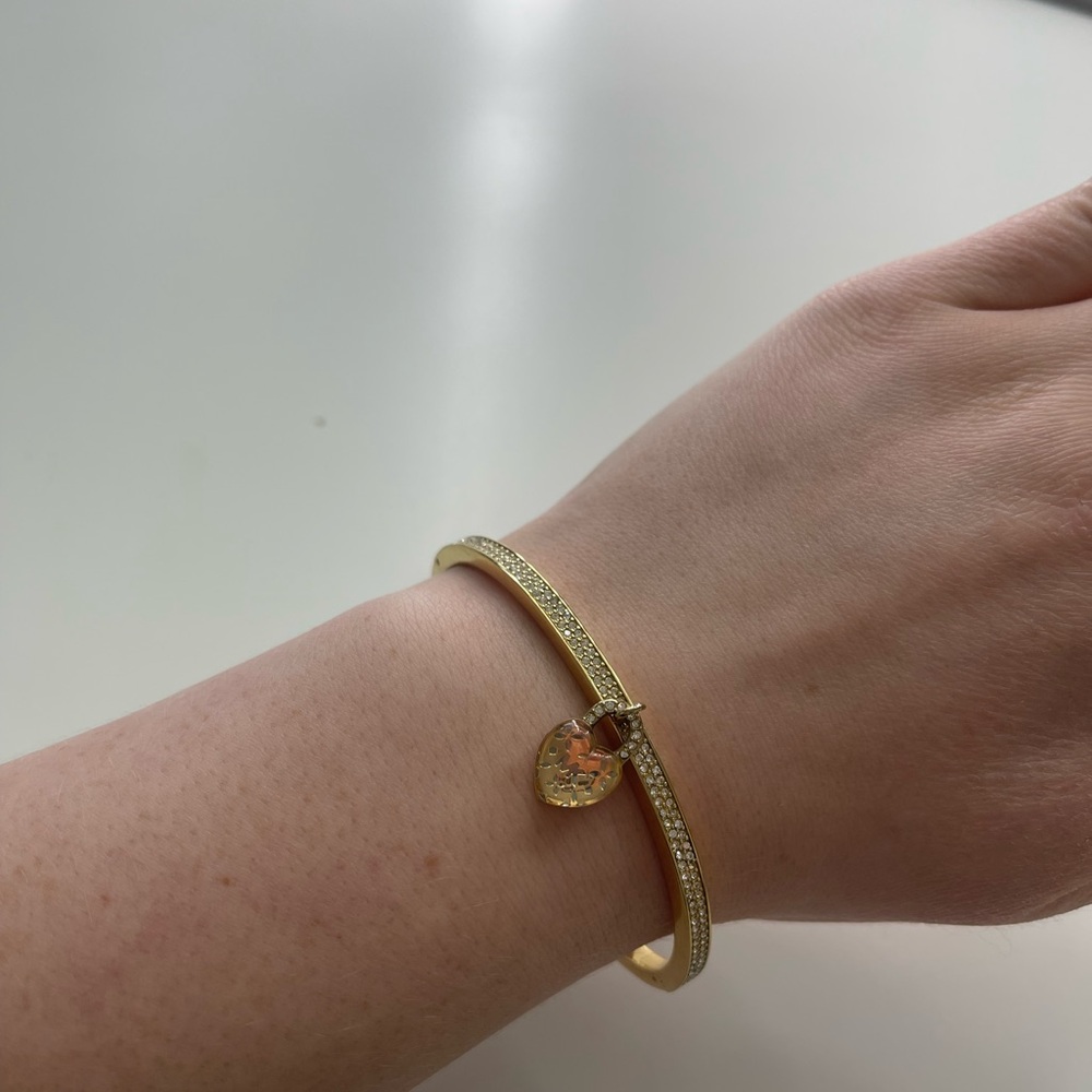 Michael Kors Gold Bracelet with Heart Pendant